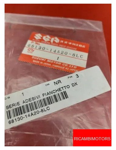 DECALCO ADESIVI DX SUZUKI DR500 S DR600 R