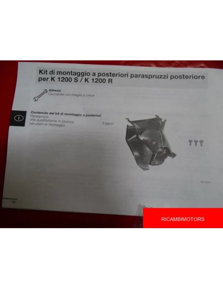 PARASPRUZZI POSTERIORE BMW K1200R K1200S